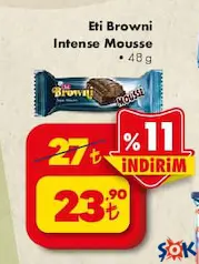 ETİ BROWNİ INTENSE MOUSSE KEK 48 G ETİ BROWNİ INTENSE MOUSSE KEK 48 G